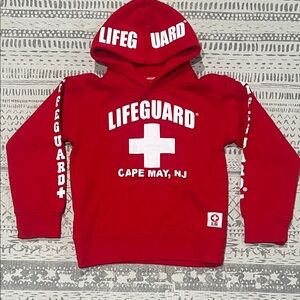 ❤️ Lifeguard Hoodie Cape May NJ | XS (4/5) | Red Pullover | Like New